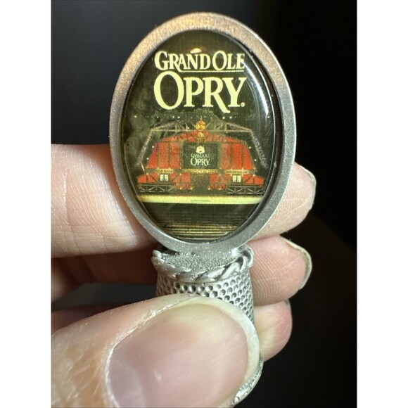 Souvenir Vintage Pewter Thimble Grand Ole Opry In Box Fort USA - Picture 7 of 7